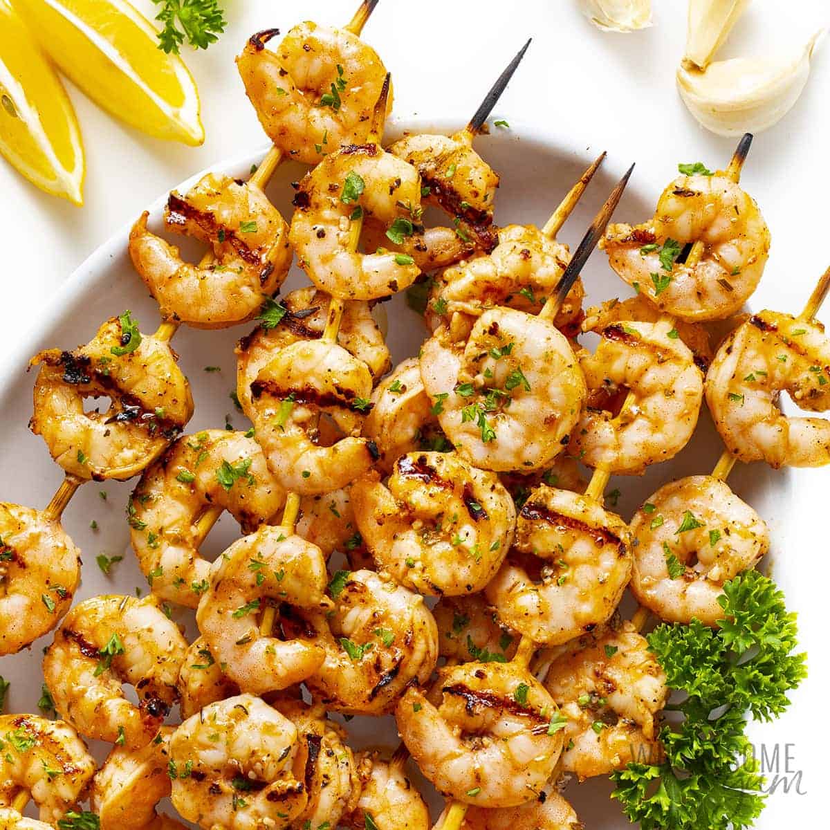 Grilled Shrimp Skewers Recipe from https://www.wholesomeyum.com/