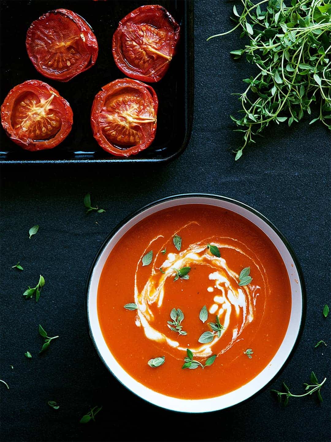 HOMEMADE ROASTED TOMATO SOUP from https://www.allkitchencolours.com/