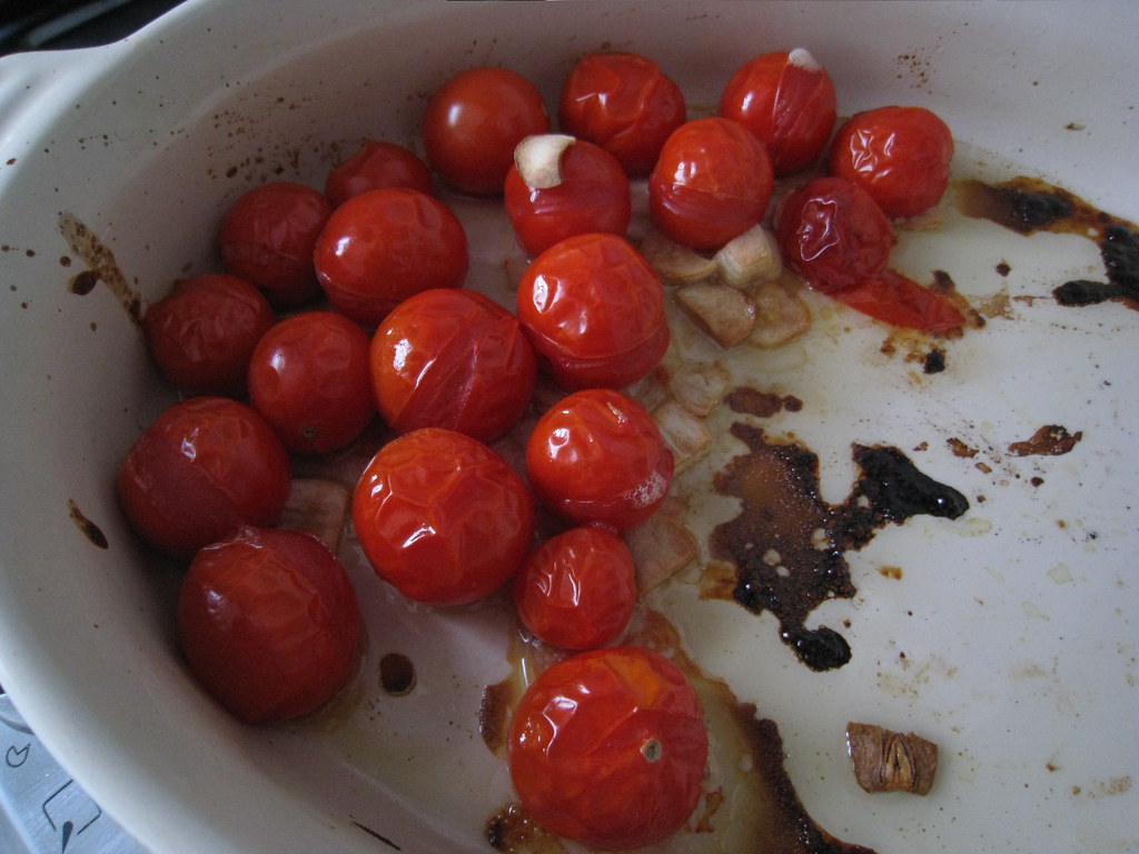 roast cherry tomatoes from flickr}