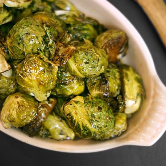Balsamic Roasted Brussels Sprouts from https://detoxinista.com/