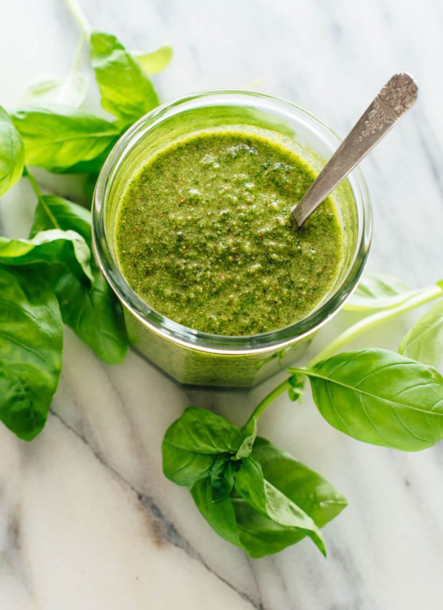 Basil Pesto from https://cookieandkate.com/