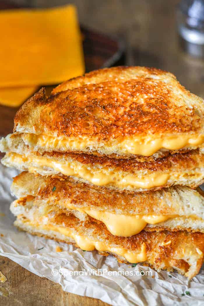 Classic Grilled Cheese Sandwich from https://www.spendwithpennies.com/