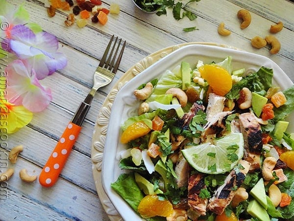 Key West Grilled Chicken Salad from https://amandascookin.com/