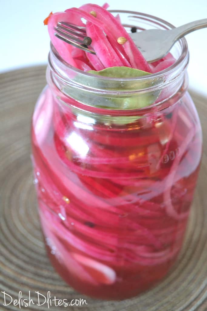 Pickled Red Onions from https://www.delishdlites.com/