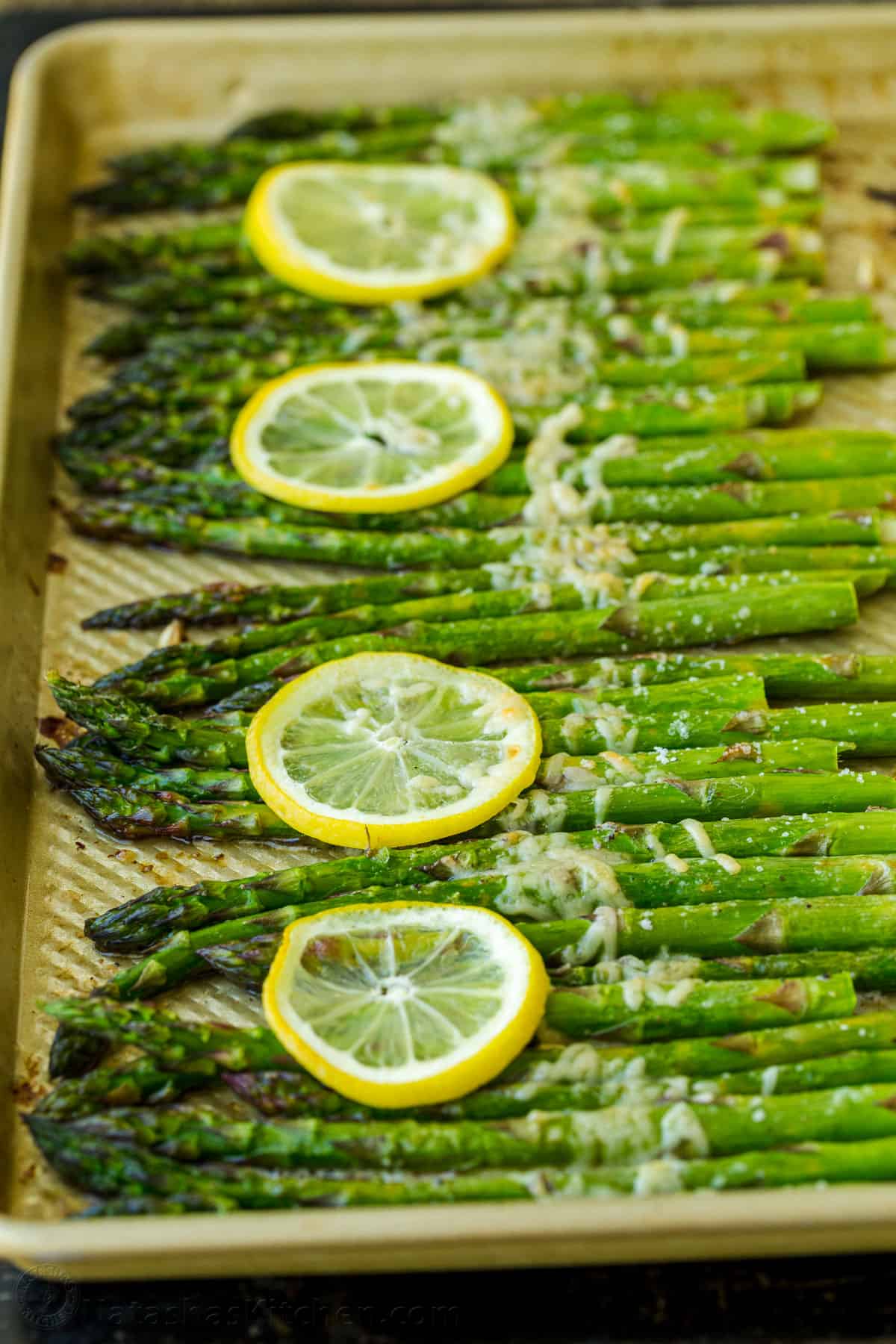 Roasted Asparagus with Lemon, Butter, and Parmesan from https://natashaskitchen.com/