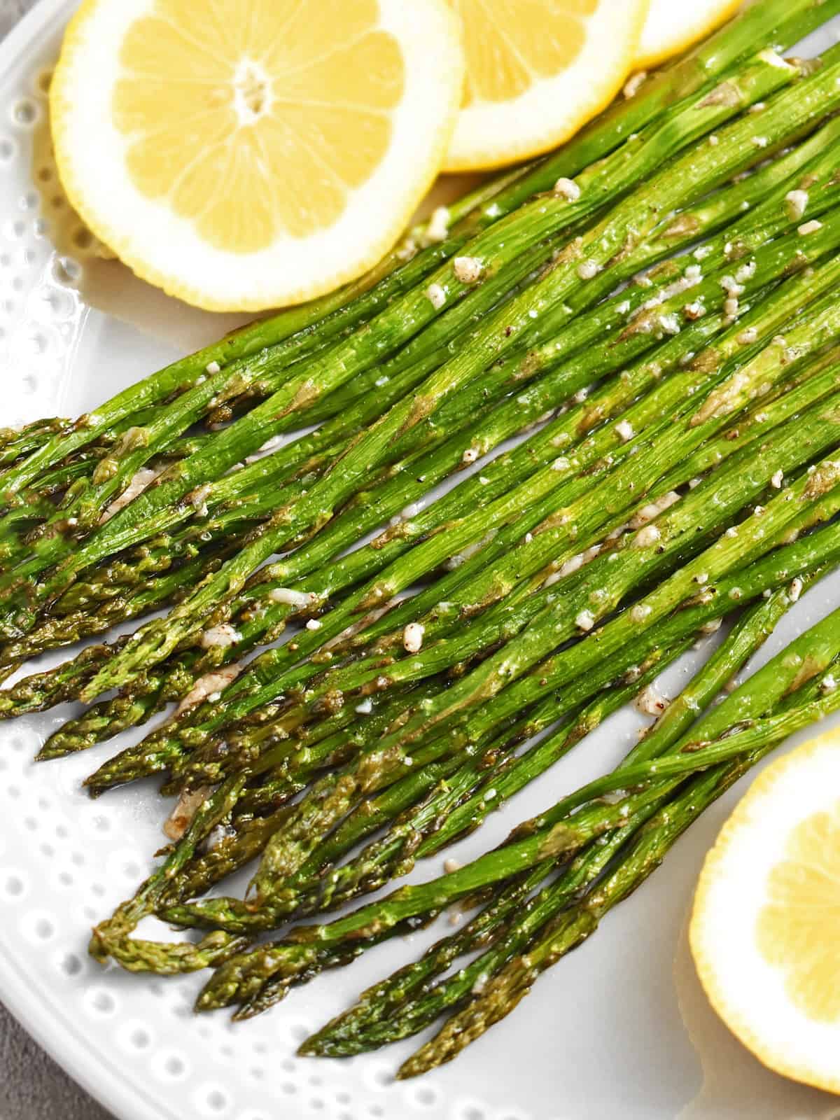 Roasted Asparagus with Parmesan from https://www.olgainthekitchen.com/