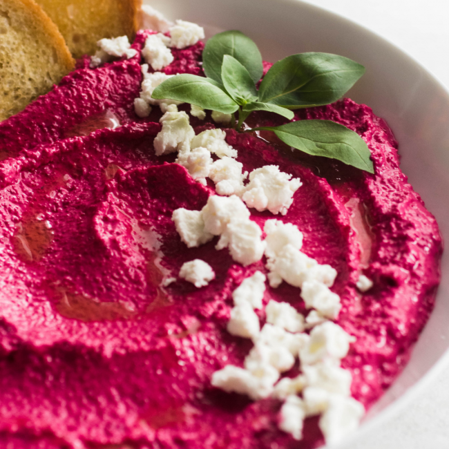 Roasted Beet and Goat Cheese Dip from https://www.lifeasastrawberry.com/