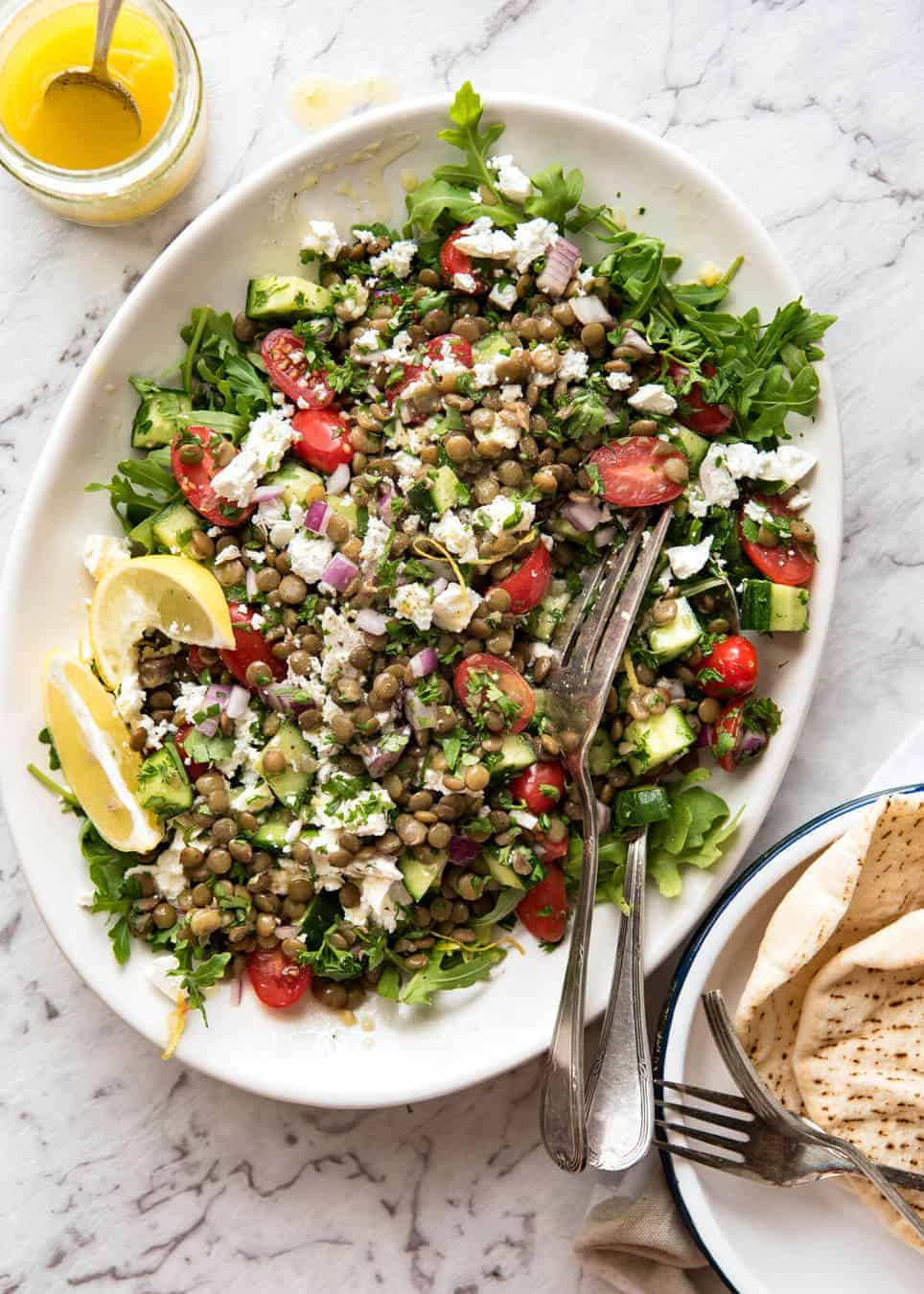 Sexy Lentil Salad from https://www.recipetineats.com/