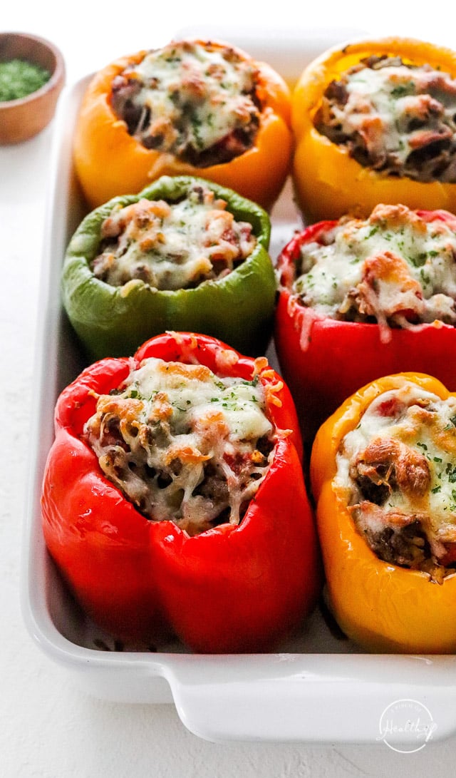 Stuffed Bell Peppers from https://www.apinchofhealthy.com/