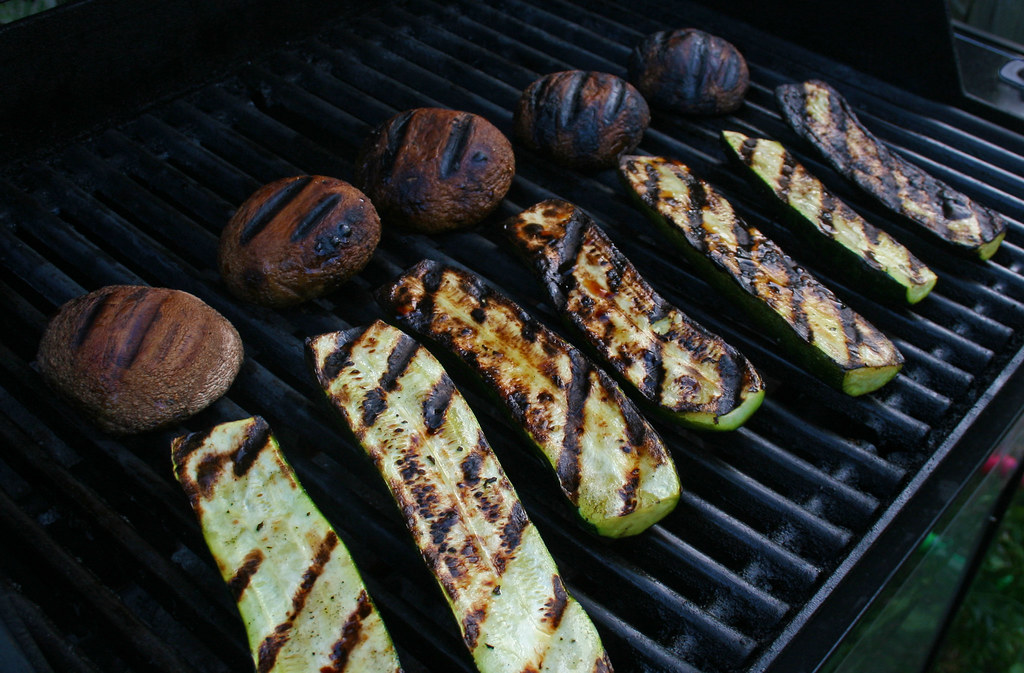 grilled zucchini portabella mushroom from flickr}