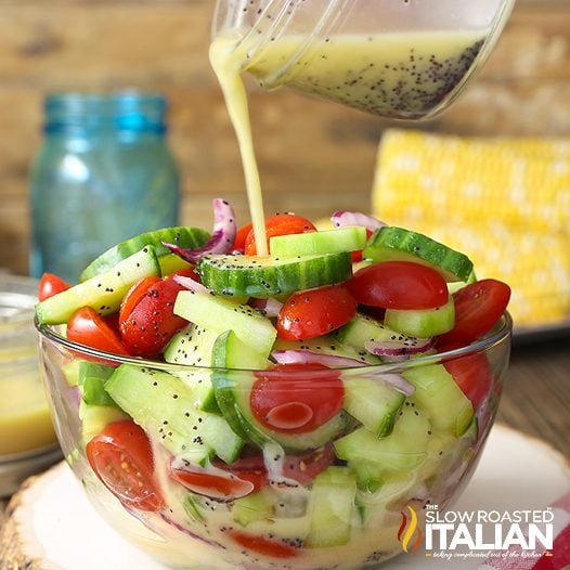Cucumber Tomato Salad + Video from https://www.theslowroasteditalian.com/