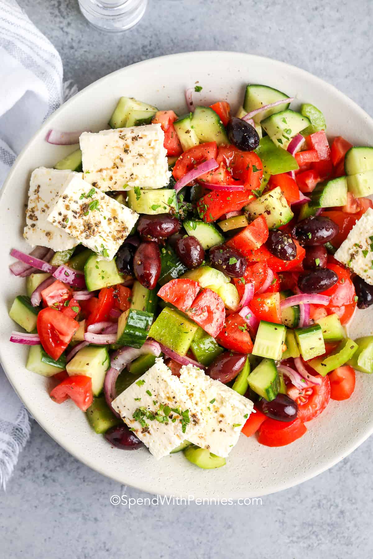 Greek Salad from https://www.spendwithpennies.com/