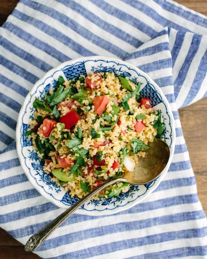 Mediterranean Bulgur Salad from https://www.acouplecooks.com/