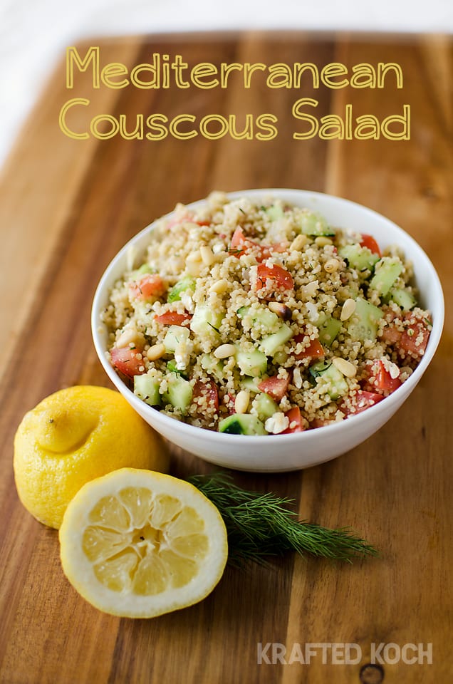 Mediterranean Couscous Salad from https://www.thecreativebite.com/